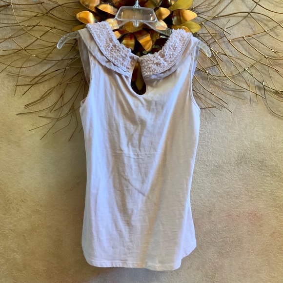 NWT Deletta S Anthropologie rose sleeveless blouse - Picture 5 of 6